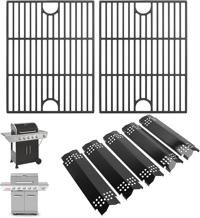 Porcelain Steel Heat Plate & Cast Iron Cooking Grate by WEBROIL