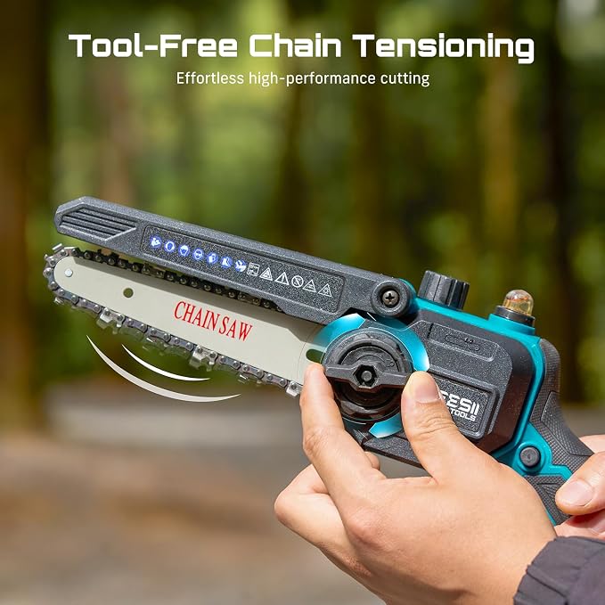 SEESII Electric Chainsaw Trimmer Pruner: 3-in-1 Cordless Chainsaw, Hedge Trimmer - Image 5