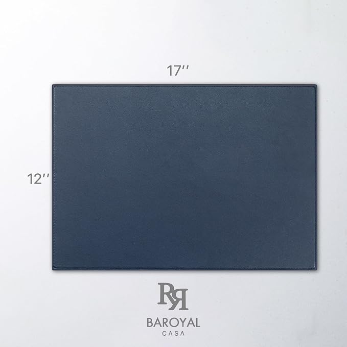 Faux Leather Placemats Set of 4 Vinyl Washable Wipeable Table Mats - Image 6