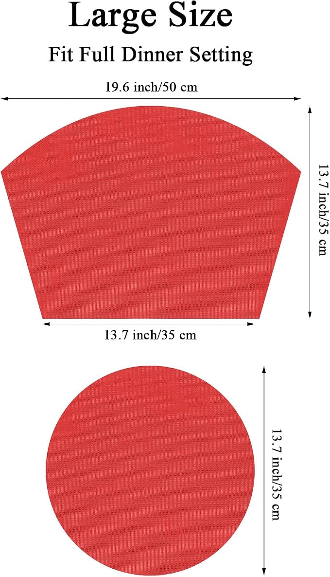 SHACOS Large Size Wedge Shape Placemats - Image 2