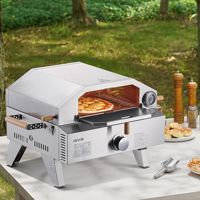 VEVOR 2 IN 1 Outdoor Pizza Oven, 13 in Propane Pizza Oven & Grill, 000 BTU - Image 8