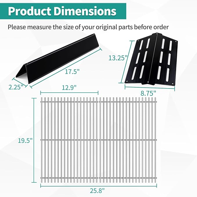 7620 Porcelain Flavorizer Bars 7524 Stainless Steel Grill Grates - Image 2