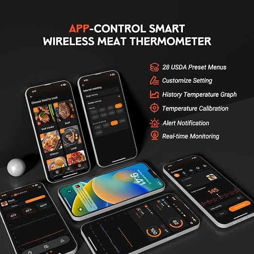 Wireless Meat Thermometer - 5G Wi-Fi and 5.4 Bluetooth Meat Thermometer Digital - Image 5