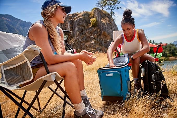 Camping Chair, Oversized Grey Polyester with Drink Holder