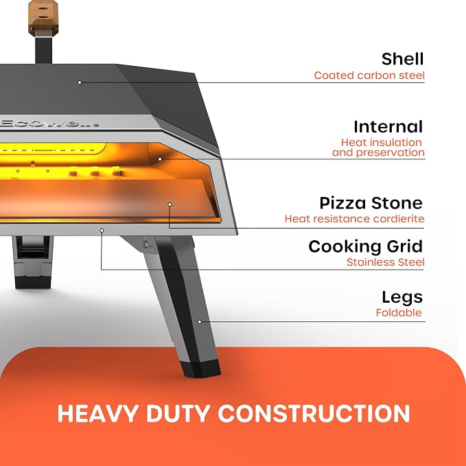 Outdoor Wood Pellet Pizza Oven – 12" Woodfire Pizza Stone Oven, Wood Fired - Image 6
