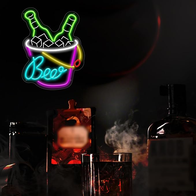 Beer Neon Sign for Wall Decor Dimmable Beer Neon Signs Bar Led Sign for Man - Image 7