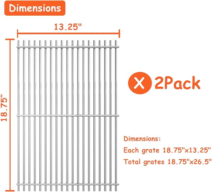 18.75" Stainless Steel Cooking Grate - Image 2