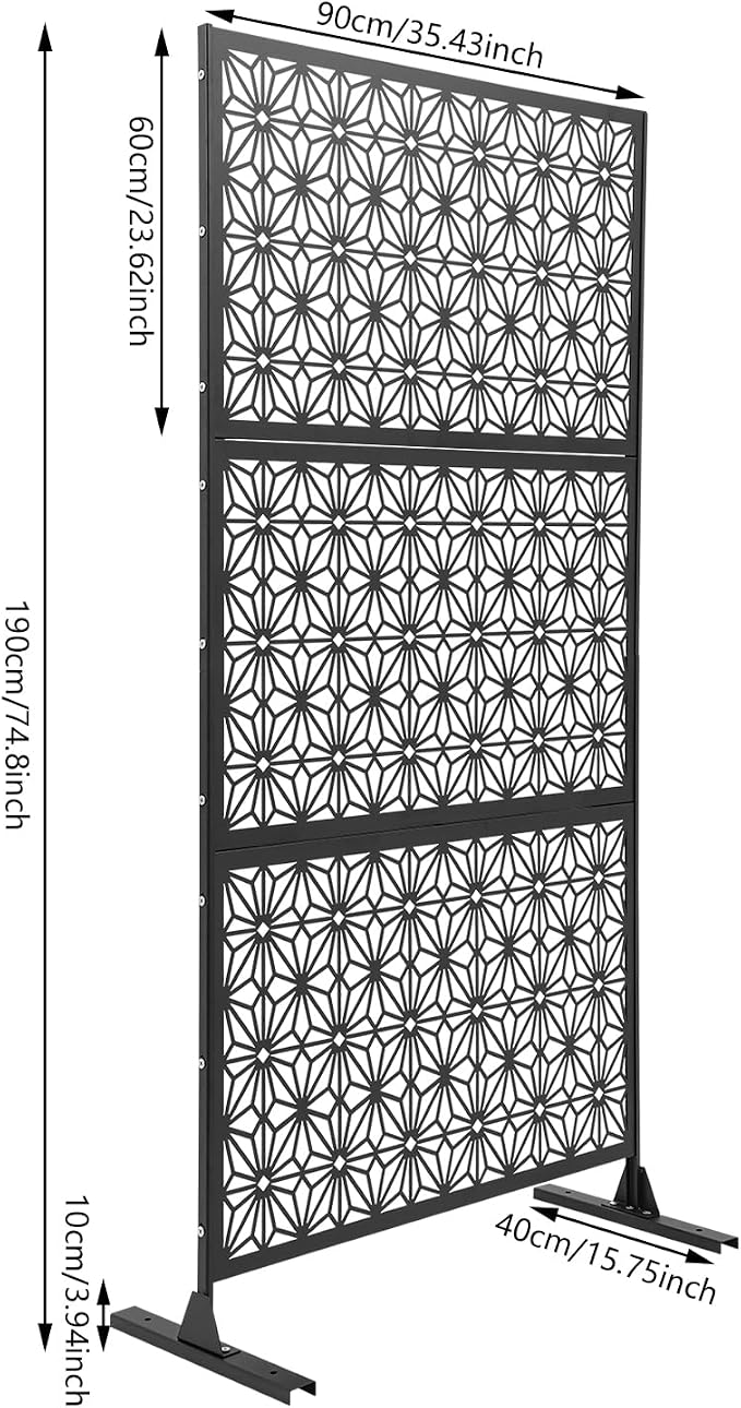 75" H×35" W Decorative Outdoor Privacy Screen - Image 4