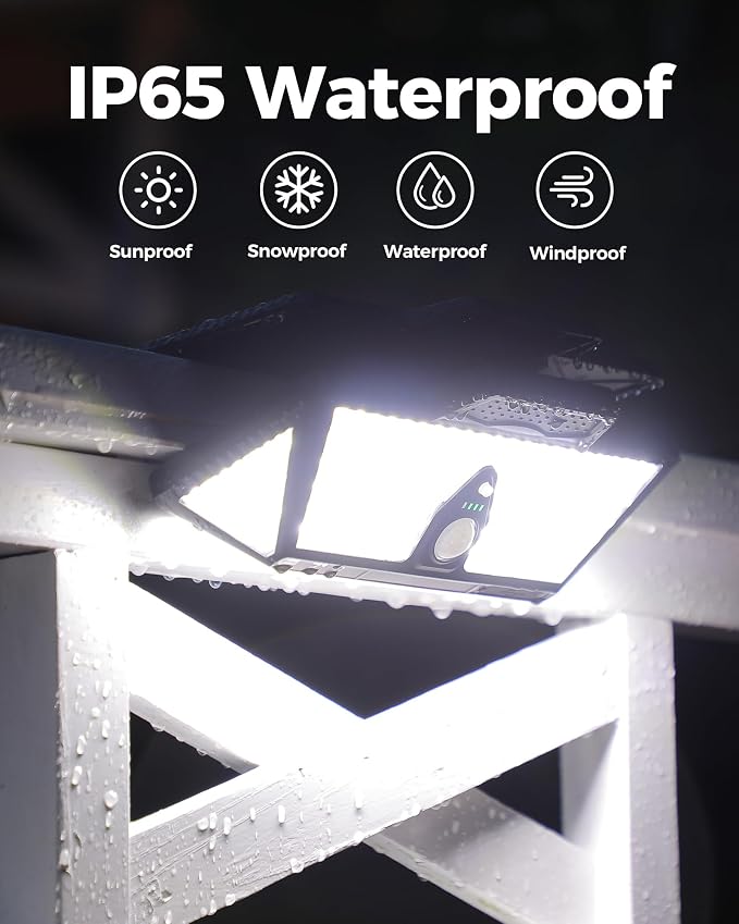 Large Clip on Solar Lights Outdoor, 208 LEDs 1000Lum Bright Solar Security Light - Image 7