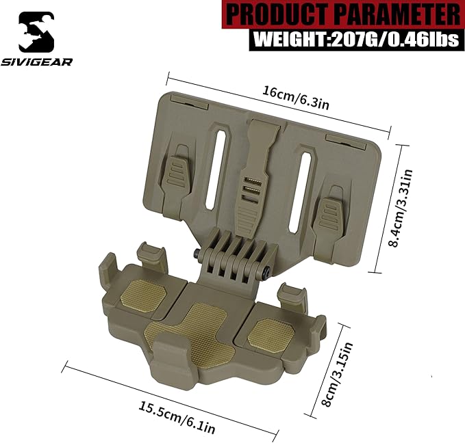 Tactical Phone Holder Available in Full Size Plate Carrier Phone Mount Adjust - Image 2