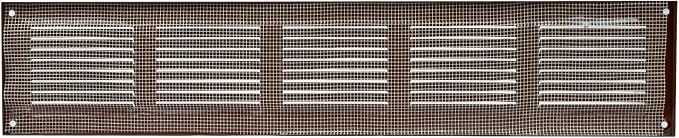 Repa Market Air Vent Cover 20x4 Inch Brown Galvanized Steel Louvered Grill Cover - Image 6