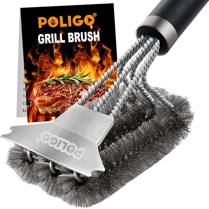 POLIGO Safe Grill Brush and Scraper by POLIGO