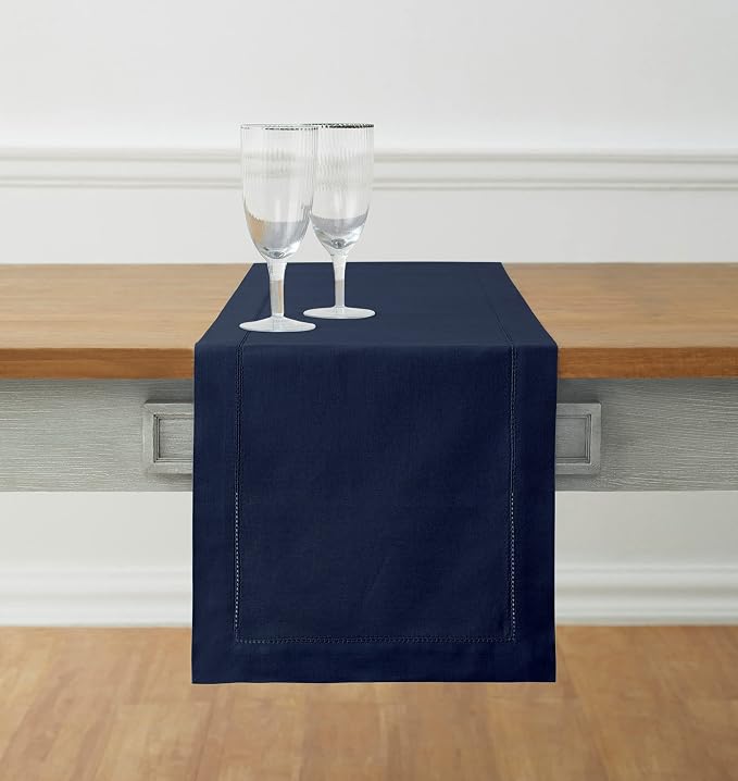 Solino Home Navy Blue Table Runner 60 Inches by SolinoHome