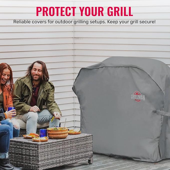 Grill Cover by Grillman, 60 Inch, BBQ Outdoor Grill Covers, Charcoal & Gas - Image 2