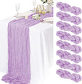 8 Packs Cheesecloth Table Runner 10FT Long Boho Gauze Fabric Table Runner by Lamshionow