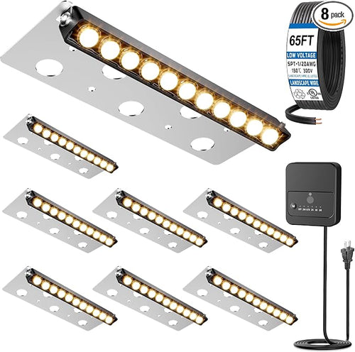 12W Retaining Wall Lights LED Hardscape Lighting Low Voltage Step Lights Warm by ZZXX