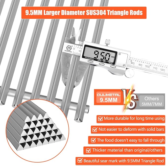 QuliMetal 19.5" 9.5MM Grill Grates - Image 4