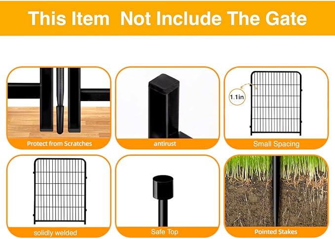 Doorless Dog Digging Fence Barrier, 48in 12 Panels Total 26.6 Ft, Dog Fence - Image 3