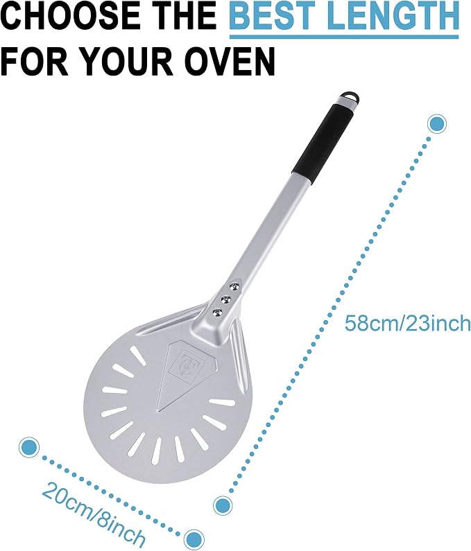 Pizza Turning Peel 8-Inch – Lightweight Aluminum Paddle - Image 2