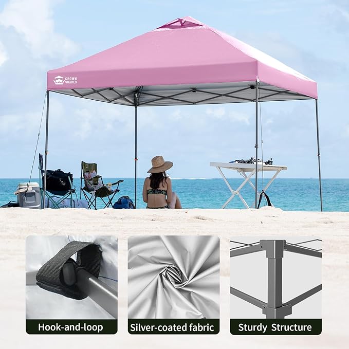 CROWN SHADES Adjustable Height on The Fly, 10x10 Pop Up Canopy - Image 6