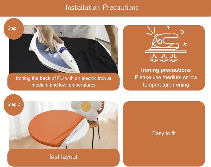 Fall Round Fitted PU Tablecloth - Image 8