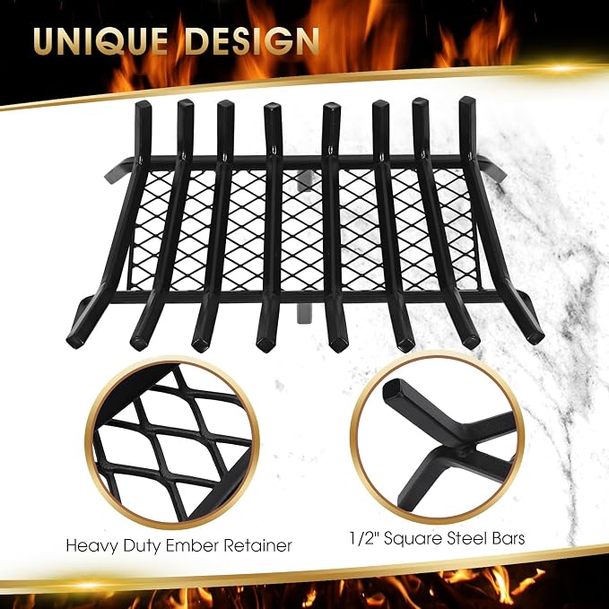 G GOOD GAIN Fireplace Grate - Image 2