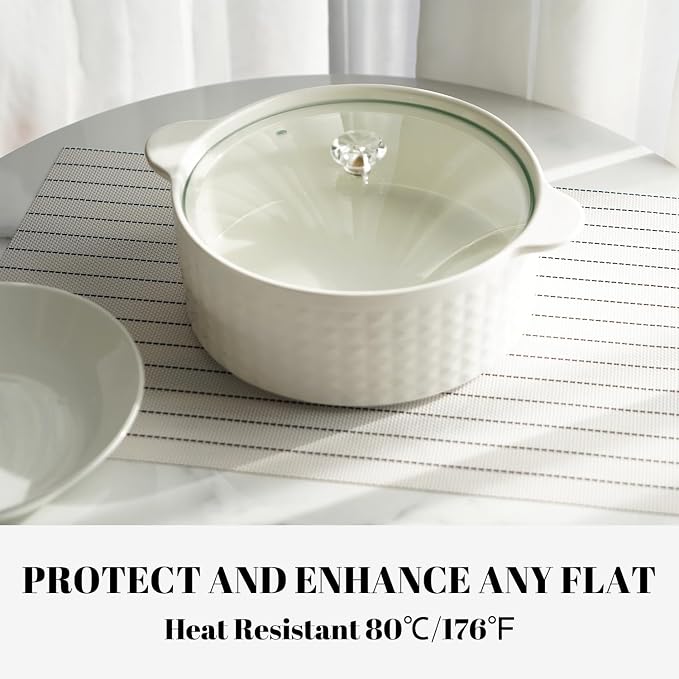 Placemats Set of 8 Vinyl/Plastic Woven Place Mats - Image 4