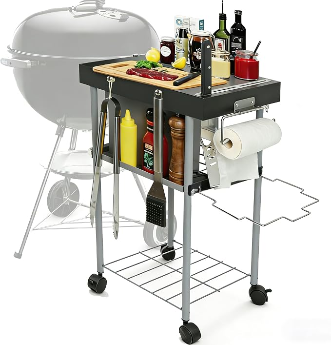 Grill Cart Table Accessories Outdoor Grilling Side Tables by GrillAce