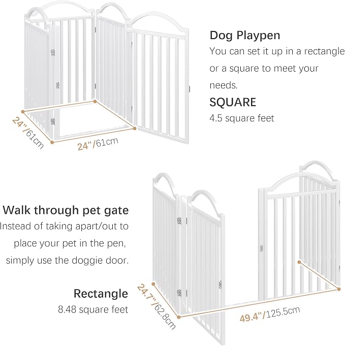 BHG Metal No-Assembly Freestanding Dog Gate - Image 5