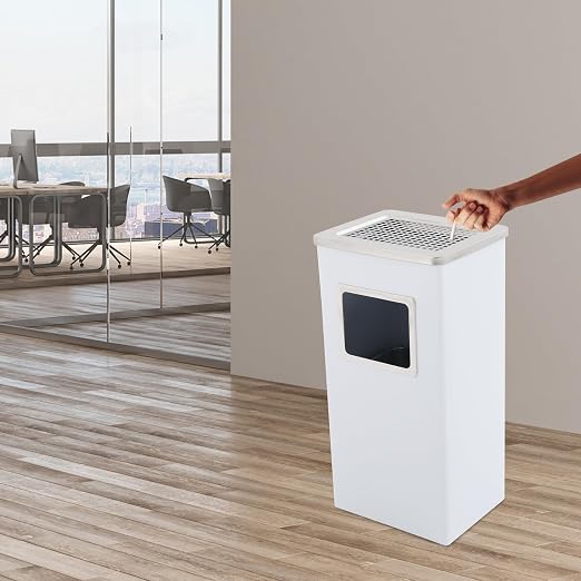 Trash Can with Lid Outdoor Indoor Stainless Steel Commercial Garbage Bin Waste - Image 3