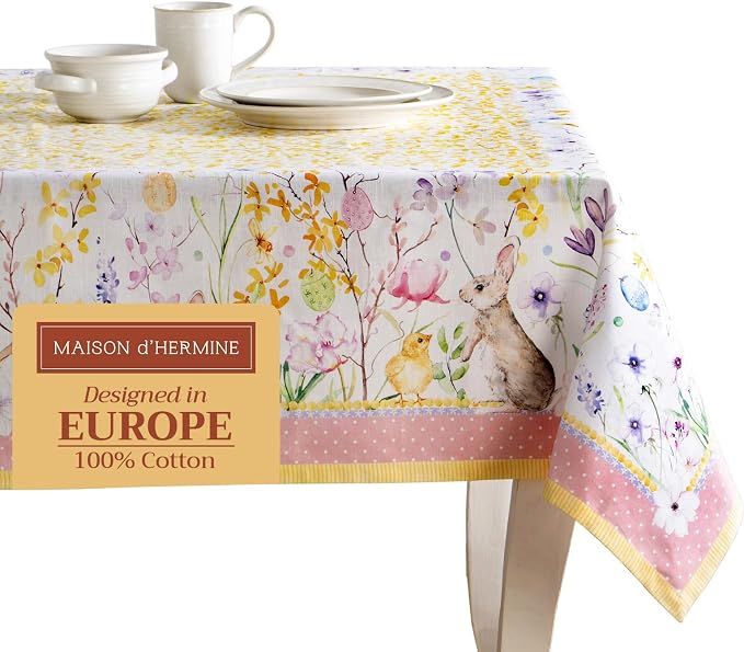 Maison d' Hermine Table Cloth Rectangle Table 100% Cotton 60 x 120 Inches by MaisondHermine