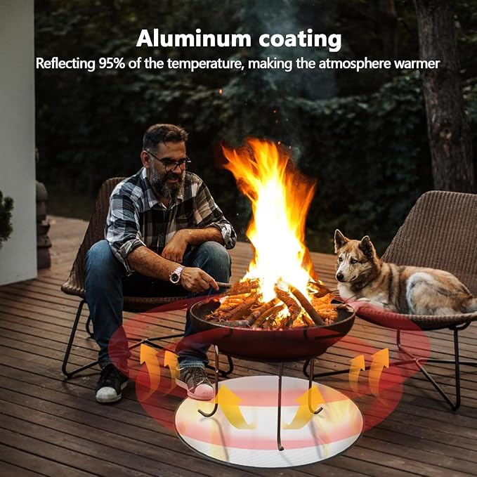 UBeesize 38" Heavy Duty Grill Mat & Fire Blanket, 2000°F Heat Resistant - Image 3