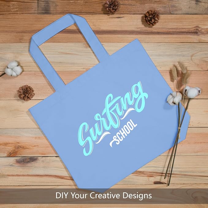 TOPDesign 1-Pack Super Strong Large 12oz Cotton Canvas Tote Bag, Reusable - Image 3