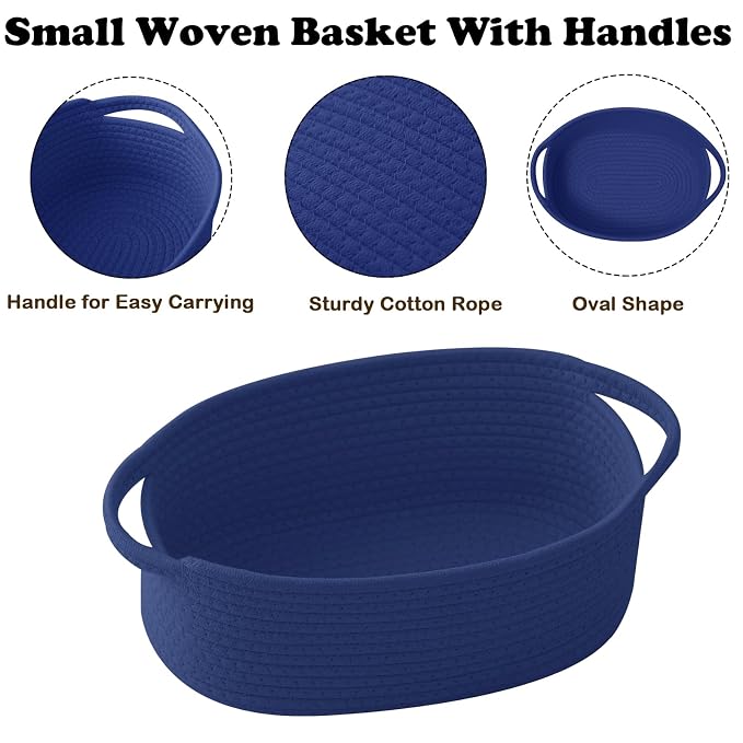 Gift Basket with Gift Bag and Ribbons, Small Rope Woven Shelf Storage, Baskets - Image 3