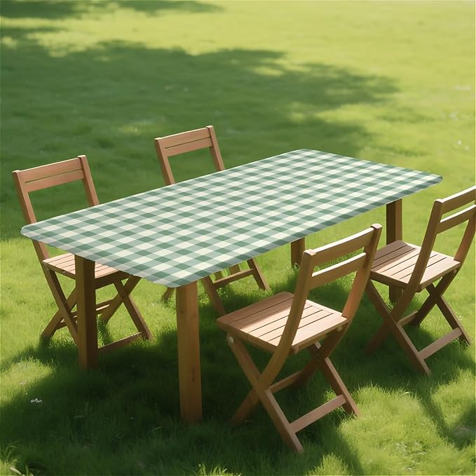 Rectangle Table Cloth Cover Waterproof Elastic Fitted Polyester Fitted - Image 8