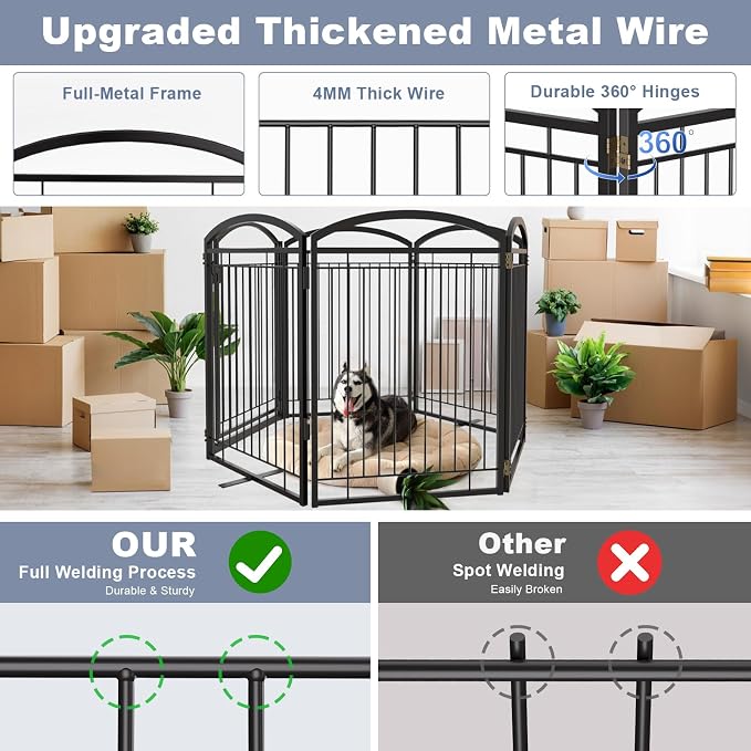 Full Metal Free Standing Dog Gate - Image 3