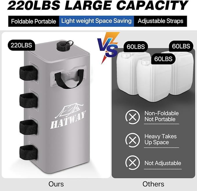 Canopy Water Bag, 220 LBS Set of 4 Leg Weights - Image 4
