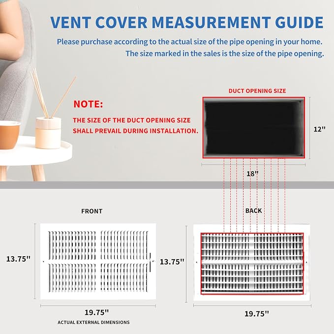 18x12 Vent Register, Vent Covers - Image 6