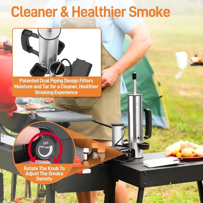 Portable Electric Smoke Generator, Adjustable Smoke Control, Fits 99% Pellet - Image 2