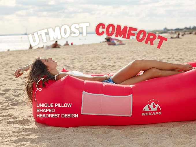 WEKAPO Inflatable Sun Lounger, Air Sofa, Waterproof and Leak-Proof, Picnics and - Image 6