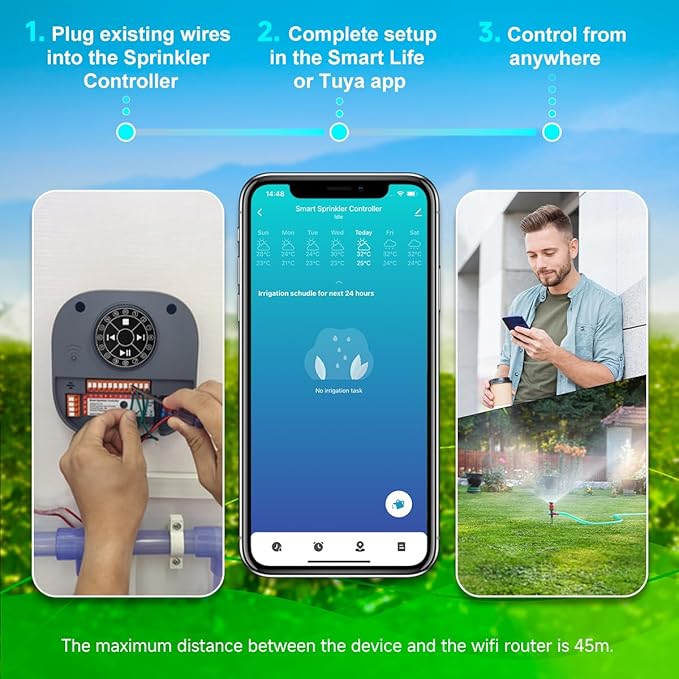 Smart Sprinkler Controller, 16-Zone/Station Irrigation System - Image 6