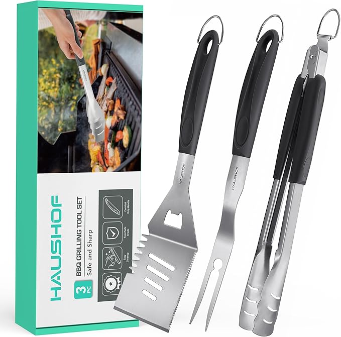 HAUSHOF Large Grill Accessories Heavy Duty BBQ Set Gifts by HAUSHOF