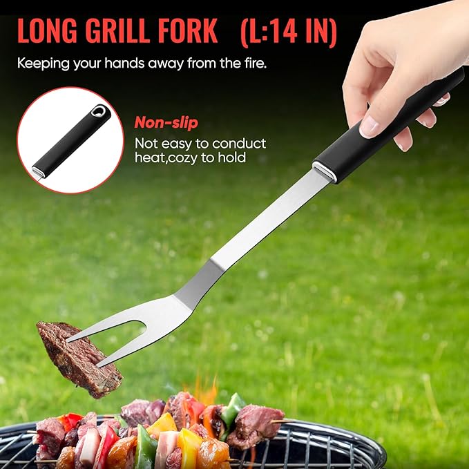 Barbecue Tool Set: Stainless Steel 11-Piece Grill Utensil Kit with Gift Box