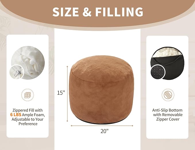 Pouf Ottoman Foot Stool Ottomans Foot Rest - Image 2