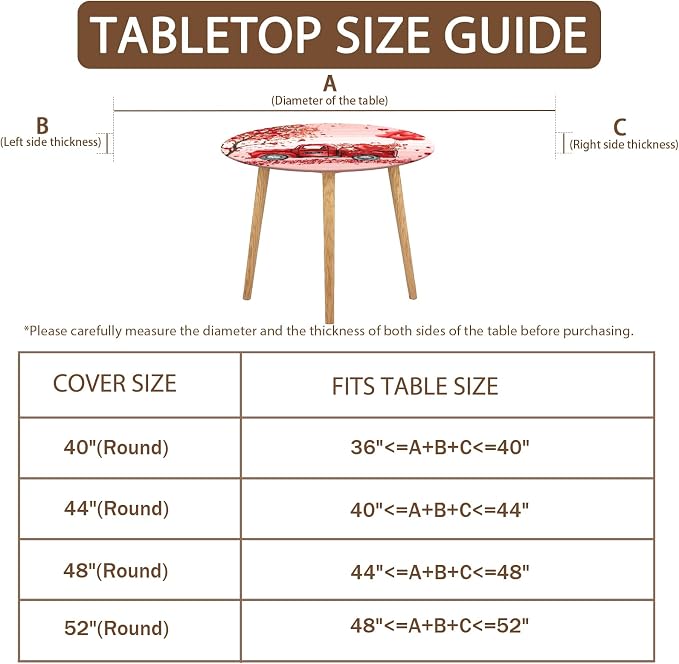 Valentines Day Round Fitted Tablecloth - Image 4