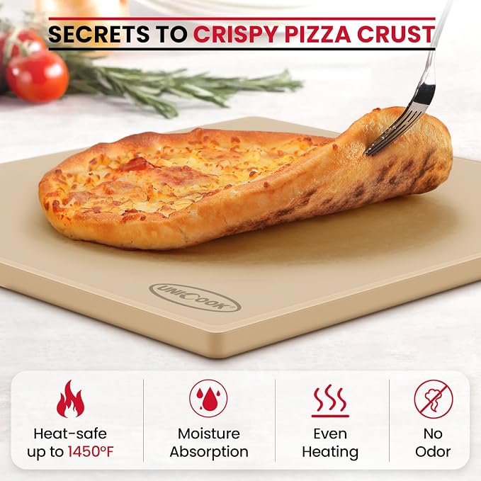 Unicook Extra Large Pizza Stone 18 Inch, Square Baking Stone - Image 6