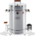 3-in-1 Stainless Steel Smoker Barrel Grill – Portable Charcoal BBQ by InGrill