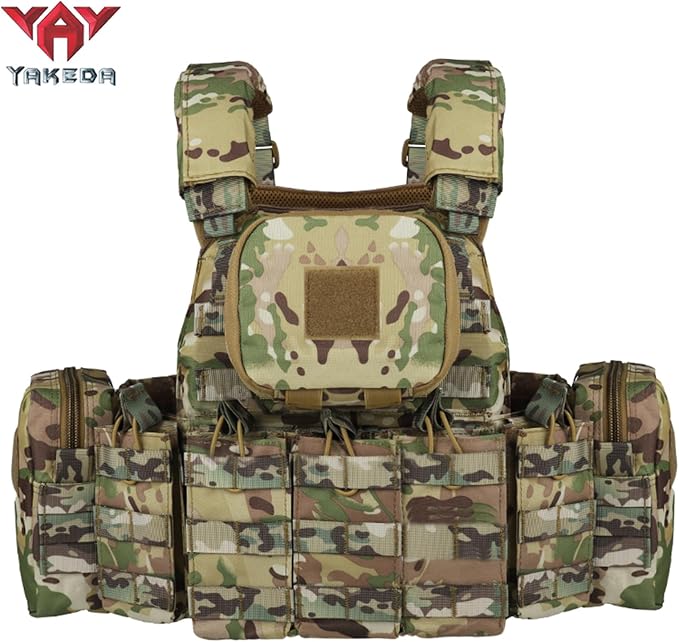YAKEDA Outdoor Removable CS Training Vest, Molle Breathable Training Quick - Image 2