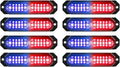 ASPL 8pcs Sync Feature Ultra Slim 12-LED Surface Mount Flashing Strobe Lights by ASPL