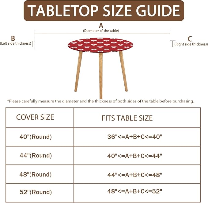 Valentines Day Round Fitted Tablecloth - Image 5